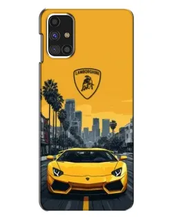 Чехол для Samsung Galaxy M31s с картинкой «Желтый Lamborghini город» Чехол для Samsung Galaxy M31s с картинкой «Желтый Lamborghini город»