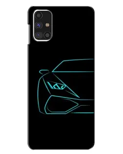 Чехол для Samsung Galaxy M31s с картинкой «Голубой силуэт Lamborghini» Чехол для Samsung Galaxy M31s с картинкой «Голубой силуэт Lamborghini»