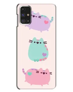 Чехол для Samsung Galaxy M31s с картинкой «Pusheen трио»