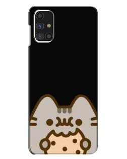 Чехол для Samsung Galaxy M31s с картинкой «Пушин на черном»