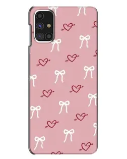 Чехол для Samsung Galaxy M31s с картинкой «Сердца и банты»