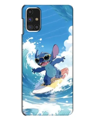 Чехол для Samsung Galaxy M31s с картинкой «Стич на волне»