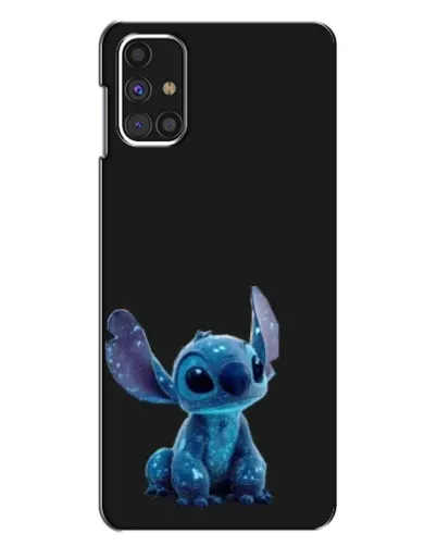 Чехол для Samsung Galaxy M31s с картинкой «Стич на черном»