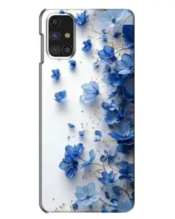 Чехол для Samsung Galaxy M31s с картинкой «Голубой цветочный каскад»
