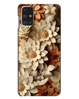 Чехол для Samsung Galaxy M31s с картинкой «Бежевый флористический декор»