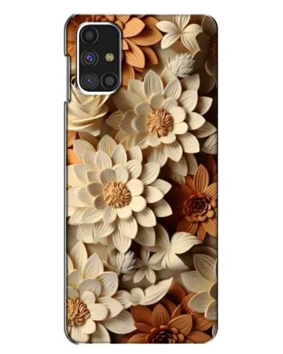 Чехол для Samsung Galaxy M31s с картинкой «Бежевый флористический декор»