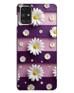Чехол для Samsung Galaxy M31s с картинкой «Ромашки на фиолетовом»