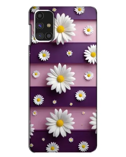 Чехол для Samsung Galaxy M31s с картинкой «Ромашки на фиолетовом»