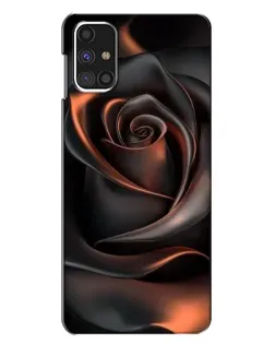 Чехол для Samsung Galaxy M31s с картинкой «Шелковая черная роза»