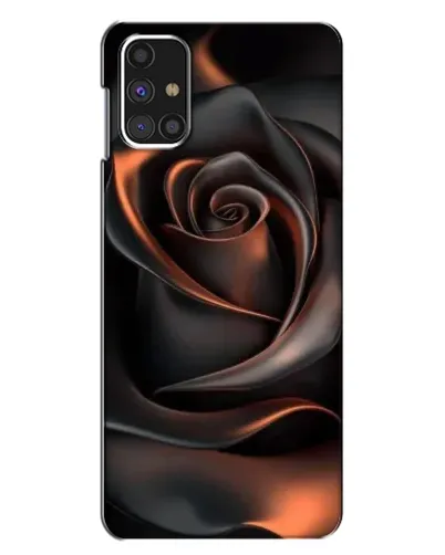 Чехол для Samsung Galaxy M31s с картинкой «Шелковая черная роза»