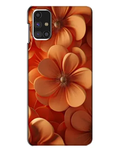 Чехол для Samsung Galaxy M31s с картинкой «Оранжевый макро цветок»