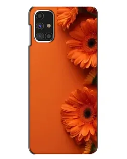 Чехол для Samsung Galaxy M31s с картинкой «Оранжевые герберы»