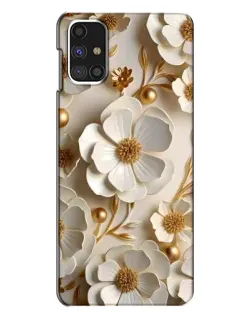 Чехол для Samsung Galaxy M31s с картинкой «Белие бумажние  цвети»
