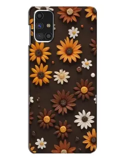 Чехол для Samsung Galaxy M31s с картинкой «Узор из маленьких подсолнухов»