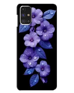 Чехол для Samsung Galaxy M31s с картинкой «Фиолетовые цветы с росою»