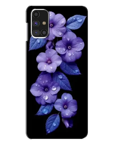 Чехол для Samsung Galaxy M31s с картинкой «Фиолетовые цветы с росою»
