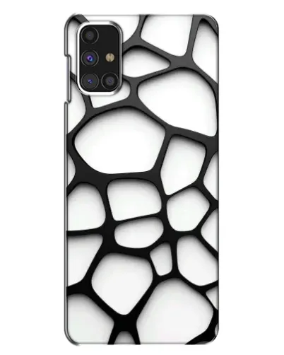 Чехол для Samsung Galaxy M31s с картинкой «Белая объемная сетка»