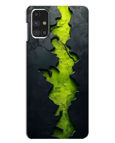 Чехол для Samsung Galaxy M31s с картинкой «Салатовый разлом скалы»
