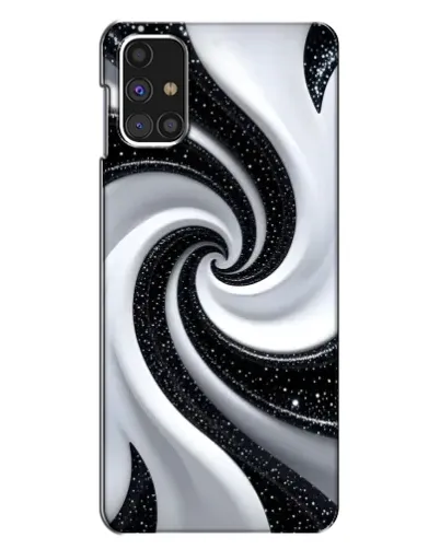 Чехол для Samsung Galaxy M31s с картинкой «Черно-белая спираль»
