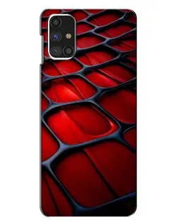 Чехол для Samsung Galaxy M31s с картинкой «Красная глянцевая сетка»