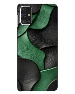Чехол для Samsung Galaxy M31s с картинкой «Зеленые кожаные волны»