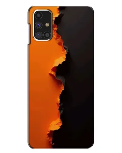 Чехол для Samsung Galaxy M31s с картинкой «Оранжевый разлом»