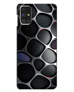 Чехол для Samsung Galaxy M31s с картинкой «Объемная темная решетка»