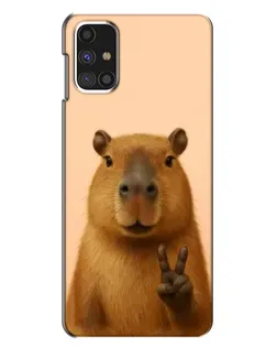 Чехол для Samsung Galaxy M31s с картинкой «Капибара виктория»