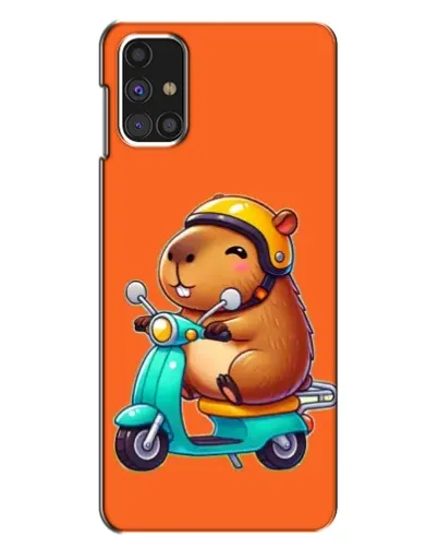 Чехол для Samsung Galaxy M31s с картинкой «Капибара на скутере»