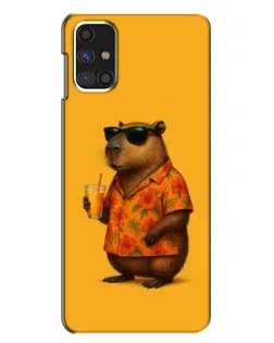 Чехол для Samsung Galaxy M31s с картинкой «Капибара на отдыхе»