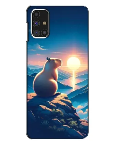 Чехол для Samsung Galaxy M31s с картинкой «Закат солнца с капибарой»