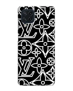 Чехол для Samsung Galaxy M32 с картинкой «Черно-белый узор LV»