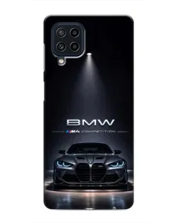 Чехол для Samsung Galaxy M32 с картинкой «BMW сквозь ночной город»