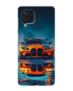 Чехол для Samsung Galaxy M32 с картинкой «BMW — золотая эмблема»