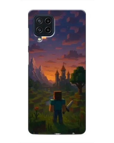 Чехол для Samsung Galaxy M32 с картинкой «Стив у башни» Чехол для Samsung Galaxy M32 с картинкой «Стив у башни»