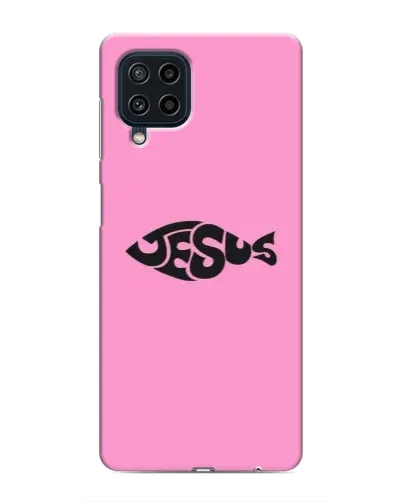 Чехол для Samsung Galaxy M32 с картинкой «Розовый символ  Jesus»
