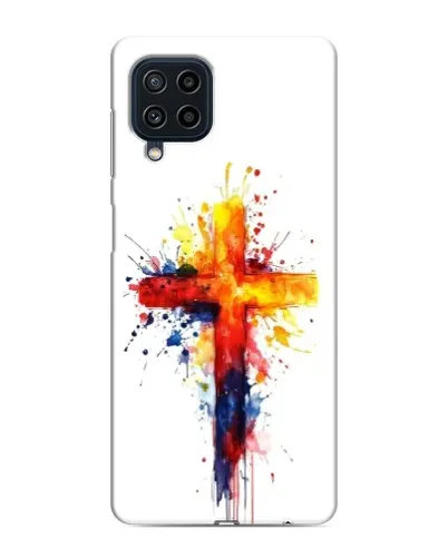 Чехол для Samsung Galaxy M32 с картинкой «Акварельный крест»