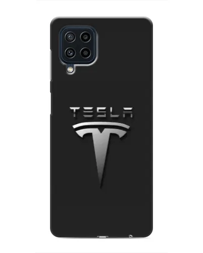 Чехол для Samsung Galaxy M32 с картинкой «Стальной логотип Tesla» Чехол для Samsung Galaxy M32 с картинкой «Стальной логотип Tesla»