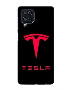 Чехол для Samsung Galaxy M32 с картинкой «Tesla Red Logo»