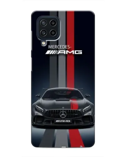 Чехол для Samsung Galaxy M32 с картинкой «Mercedes — белый карбон»