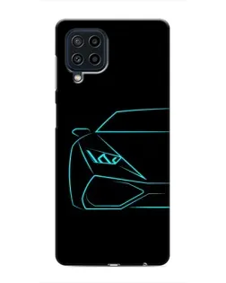 Чехол для Samsung Galaxy M32 с картинкой «Голубой силуэт Lamborghini» Чехол для Samsung Galaxy M32 с картинкой «Голубой силуэт Lamborghini»