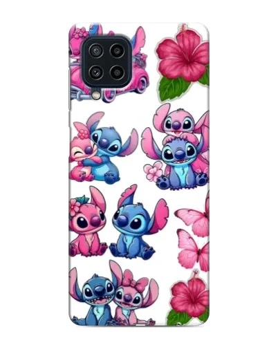 Чехол для Samsung Galaxy M32 с картинкой «Стикеры Stitch и Angel»