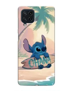 Чехол для Samsung Galaxy M32 с картинкой «Стич на серфе»