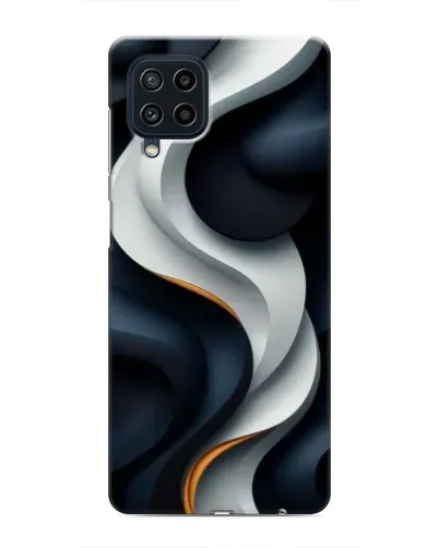 Чехол для Samsung Galaxy M32 с картинкой «Объемные черно-белые ленты» Чехол для Samsung Galaxy M32 с картинкой «Объемные черно-белые ленты»