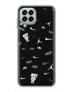 Чехол для Samsung Galaxy M33 (5G) (M336B) с картинкой «Nike Black Pattern» Чехол для Samsung Galaxy M33 (5G) (M336B) с картинкой «Nike Black Pattern»