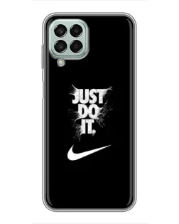 Чехол для Samsung Galaxy M33 (5G) (M336B) с картинкой «Текстовый принт Nike»