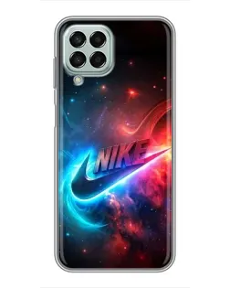Чехол для Samsung Galaxy M33 (5G) (M336B) с картинкой «Огненный логотип Nike»