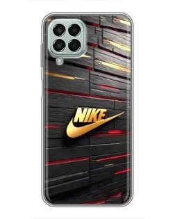 Чехол для Samsung Galaxy M33 (5G) (M336B) с картинкой «Золотой Nike на металле»