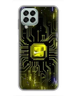 Чехол для Samsung Galaxy M33 (5G) (M336B) с картинкой «Nike — золотая искра»