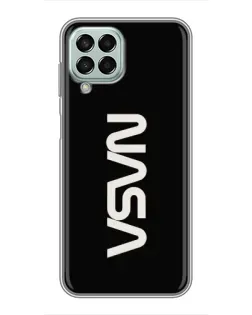 Чехол для Samsung Galaxy M33 (5G) (M336B) с картинкой «NASA — вертикальный логотип»